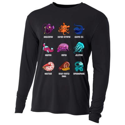 Gulper Eel Isopod Jellyfish Nautilus Octopus Hagfish Gift Cooling Performance Long Sleeve Crew