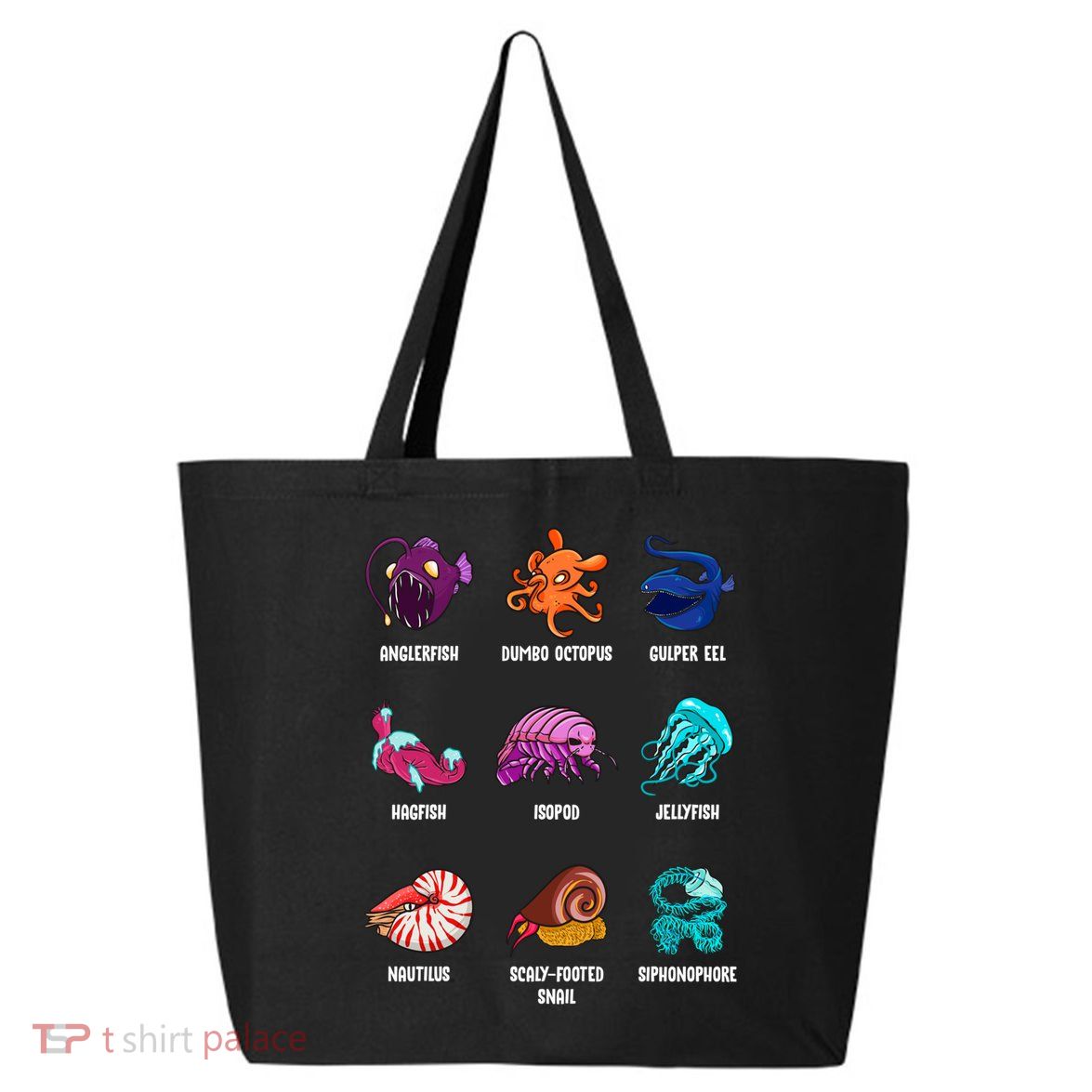 Gulper Eel Isopod Jellyfish Nautilus Octopus Hagfish Gift 25L Jumbo Tote