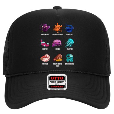 Gulper Eel Isopod Jellyfish Nautilus Octopus Hagfish Gift Trucker Hat