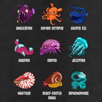 Gulper Eel Isopod Jellyfish Nautilus Octopus Hagfish Gift Golf Towel