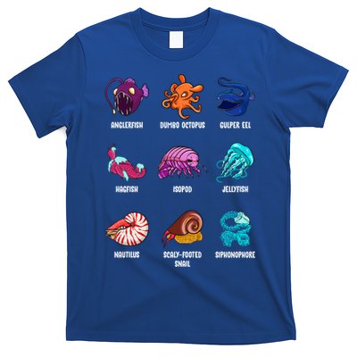 Gulper Eel Isopod Jellyfish Nautilus Octopus Hagfish Gift T-Shirt