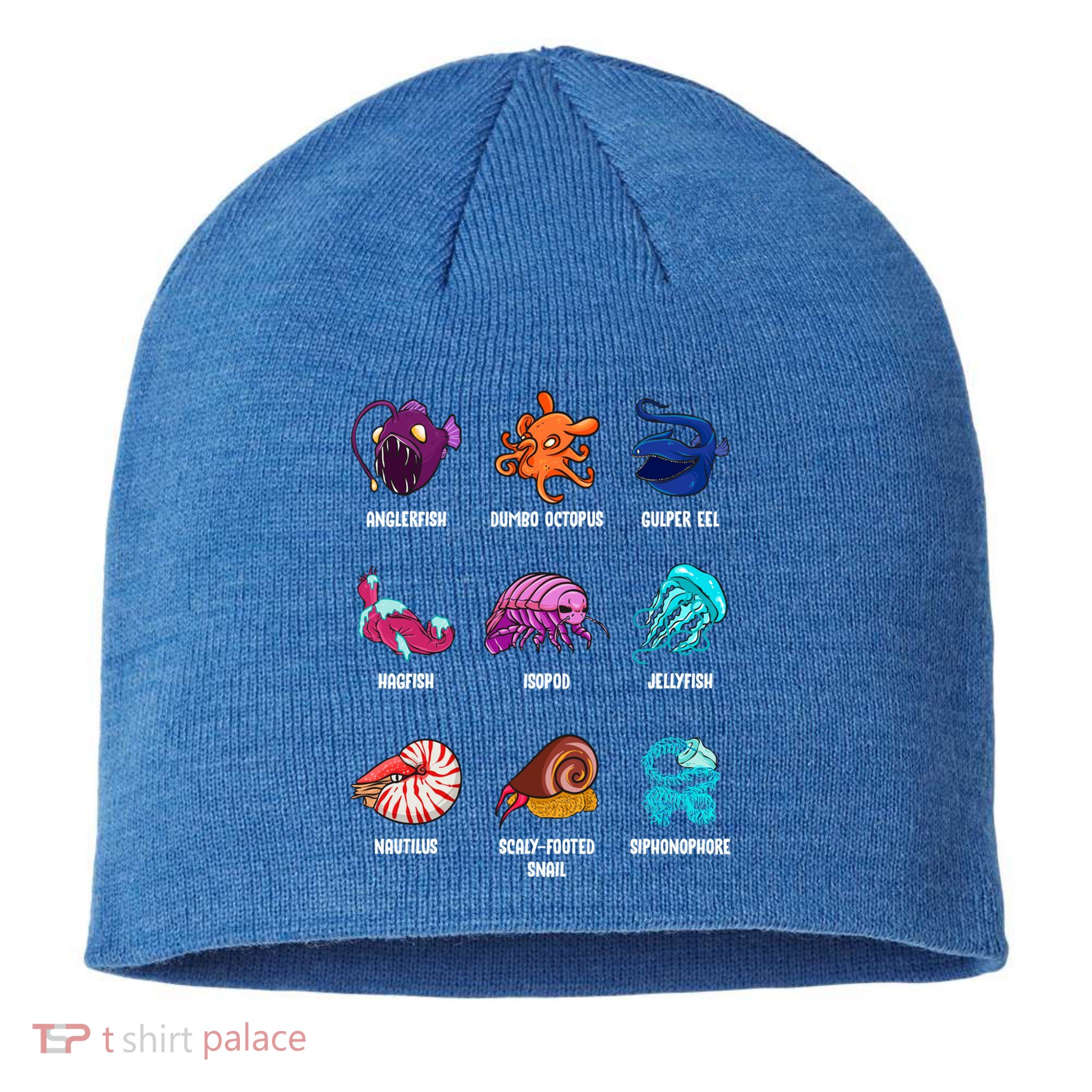 Gulper Eel Isopod Jellyfish Nautilus Octopus Hagfish Gift Sustainable Beanie