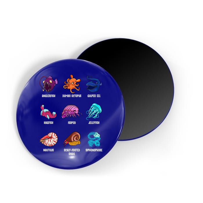 Gulper Eel Isopod Jellyfish Nautilus Octopus Hagfish Gift Magnet