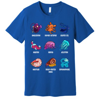 Gulper Eel Isopod Jellyfish Nautilus Octopus Hagfish Gift Premium T-Shirt