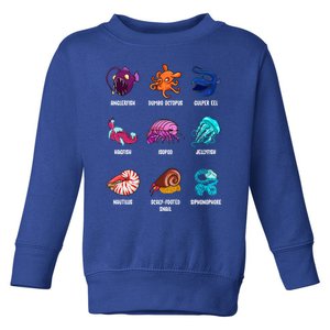 Gulper Eel Isopod Jellyfish Nautilus Octopus Hagfish Gift Toddler Sweatshirt