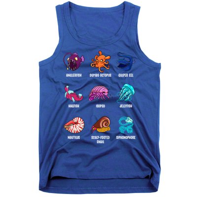 Gulper Eel Isopod Jellyfish Nautilus Octopus Hagfish Gift Tank Top