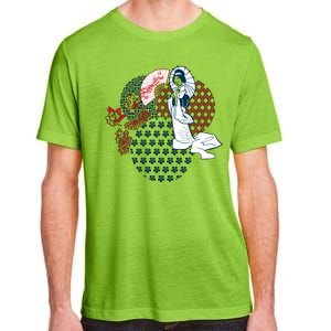 Geisha Fan Parasol Abstract Adult ChromaSoft Performance T-Shirt