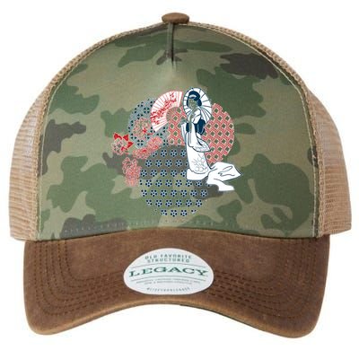 Geisha Fan Parasol Abstract Legacy Tie Dye Trucker Hat