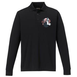 Geisha Fan Parasol Abstract Performance Long Sleeve Polo