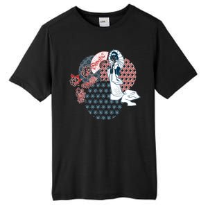 Geisha Fan Parasol Abstract Tall Fusion ChromaSoft Performance T-Shirt