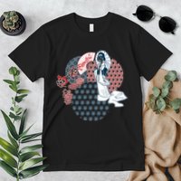Geisha Fan Parasol Abstract Premium T-Shirt