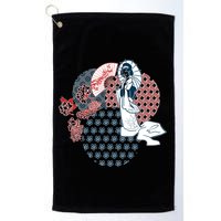 Geisha Fan Parasol Abstract Golf Towel