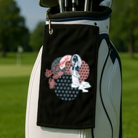 Geisha Fan Parasol Abstract Golf Towel