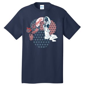 Geisha Fan Parasol Abstract Tall T-Shirt