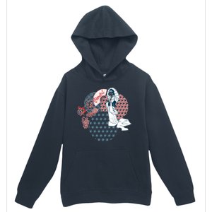 Geisha Fan Parasol Abstract Urban Pullover Hoodie