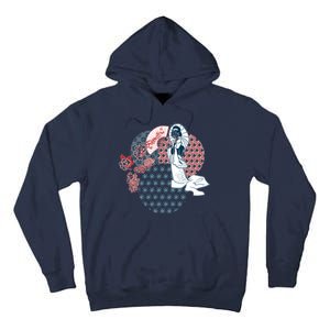 Geisha Fan Parasol Abstract Tall Hoodie