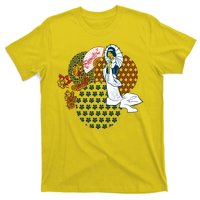 Geisha Fan Parasol Abstract T-Shirt