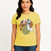 Geisha Fan Parasol Abstract Womens T-Shirt