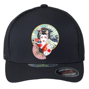 Geisha Great Wave Frame Fans Flexfit Unipanel Trucker Cap