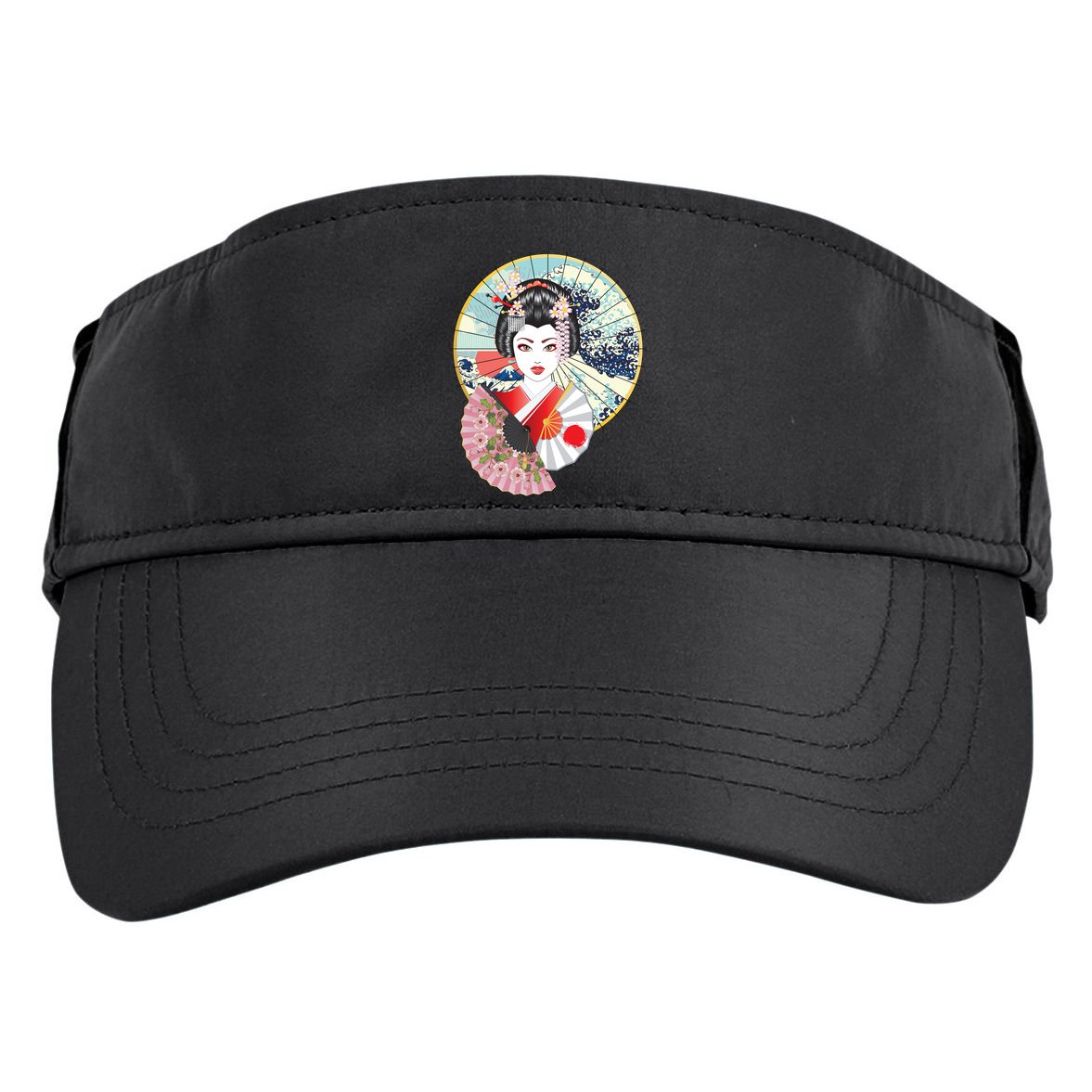 Geisha Great Wave Frame Fans Adult Drive Performance Visor