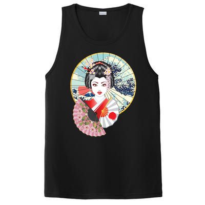 Geisha Great Wave Frame Fans PosiCharge Competitor Tank