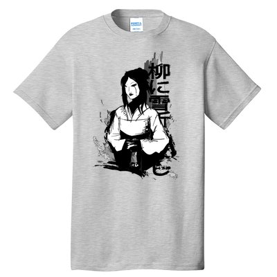 Geisha Japanese Script Greyscale Tall T-Shirt