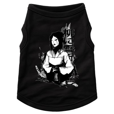 Geisha Japanese Script Greyscale Doggie Tank