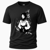 Geisha Japanese Script Greyscale Performance Shirt