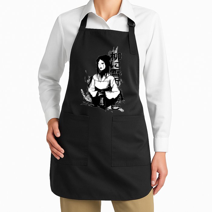 Geisha Japanese Script Greyscale Apron