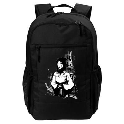 Geisha Japanese Script Greyscale Backpack