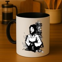 Geisha Japanese Script Greyscale Mug