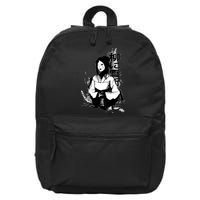 Geisha Japanese Script Greyscale 16 in Basic Backpack