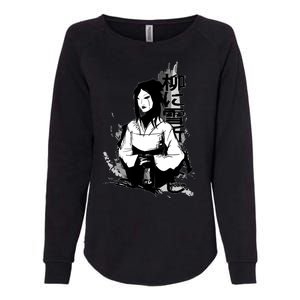 Geisha Japanese Script Greyscale Womens California Wash Sweatshirt