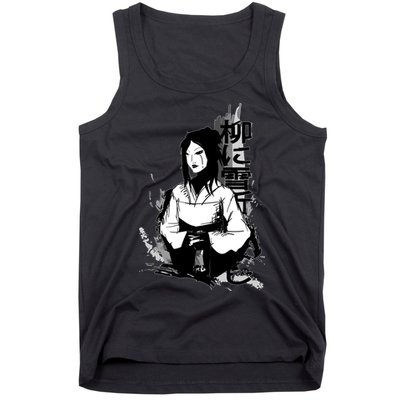 Geisha Japanese Script Greyscale Tank Top