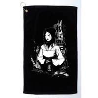 Geisha Japanese Script Greyscale Golf Towel