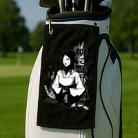 Geisha Japanese Script Greyscale Golf Towel