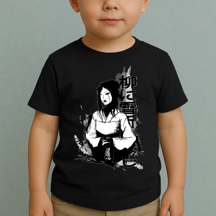 Geisha Japanese Script Greyscale Toddler T-Shirt