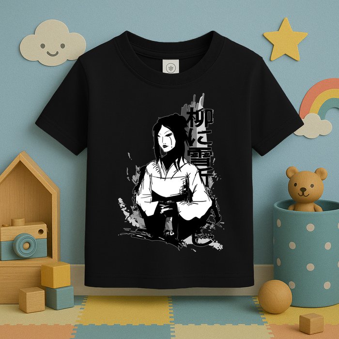 Geisha Japanese Script Greyscale Toddler T-Shirt