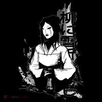 Geisha Japanese Script Greyscale Women's V-Neck T-Shirt