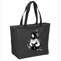 Geisha Japanese Script Greyscale Zip Tote Bag