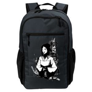 Geisha Japanese Script Greyscale Daily Commute Backpack