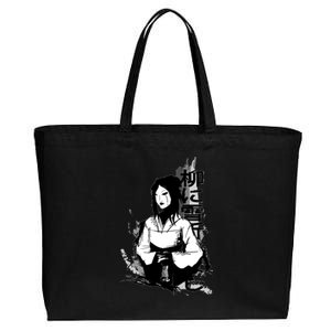 Geisha Japanese Script Greyscale Cotton Canvas Jumbo Tote