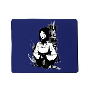 Geisha Japanese Script Greyscale Mousepad