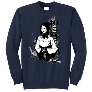 Geisha Japanese Script Greyscale Tall Sweatshirt