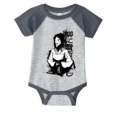 Geisha Japanese Script Greyscale Infant Baby Jersey Bodysuit