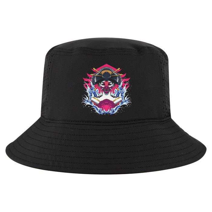 Geishia Ninja Mask Japanese Art Cool Comfort Performance Bucket Hat