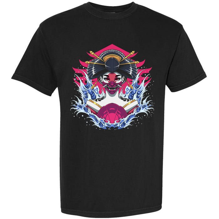 Geishia Ninja Mask Japanese Art Garment-Dyed Heavyweight T-Shirt