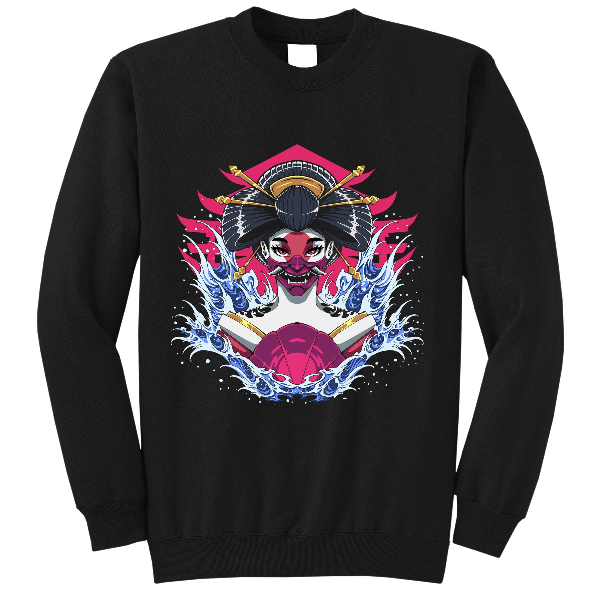 Geishia Ninja Mask Japanese Art Sweatshirt
