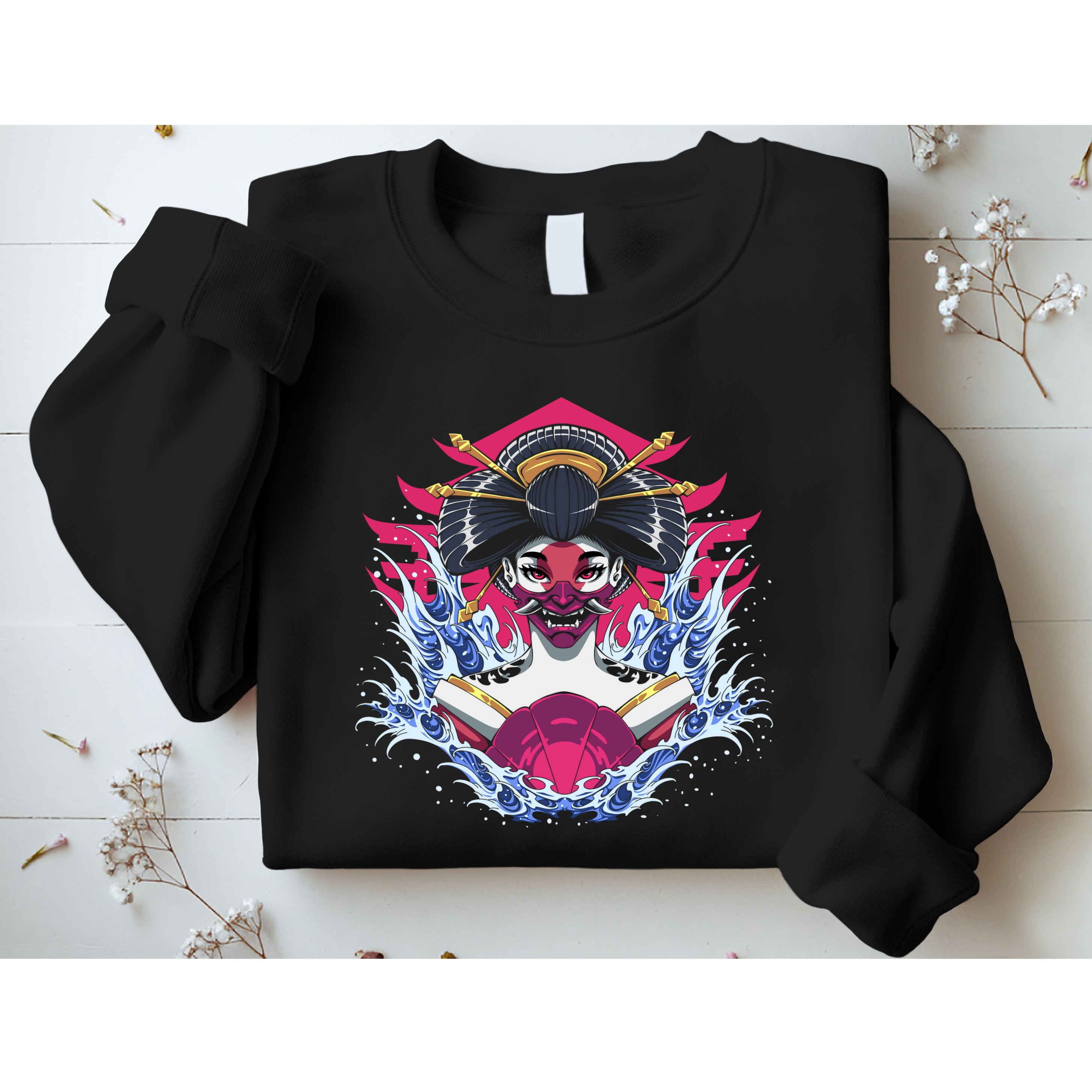Geishia Ninja Mask Japanese Art Sweatshirt