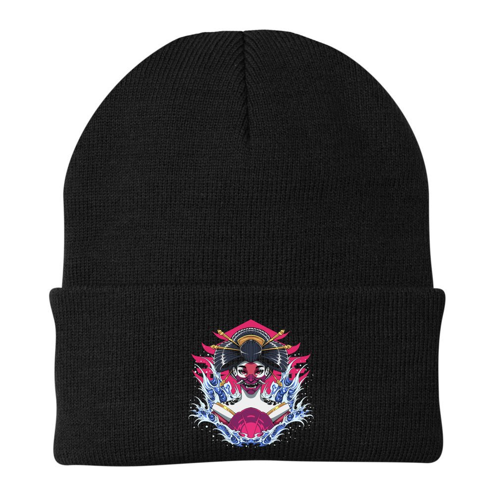 Geishia Ninja Mask Japanese Art Beanie